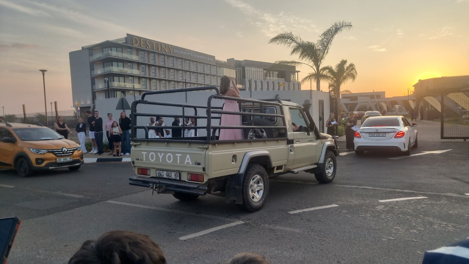 Matric farewell arrivals outside Destiny Hotel in Middelburg